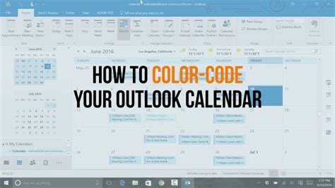 Change Outlook Calendar Color